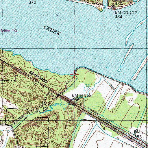 Topographic Map of Evans Branch, TN