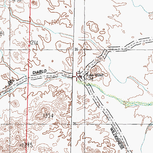 Topographic Map of Tule Well, AZ