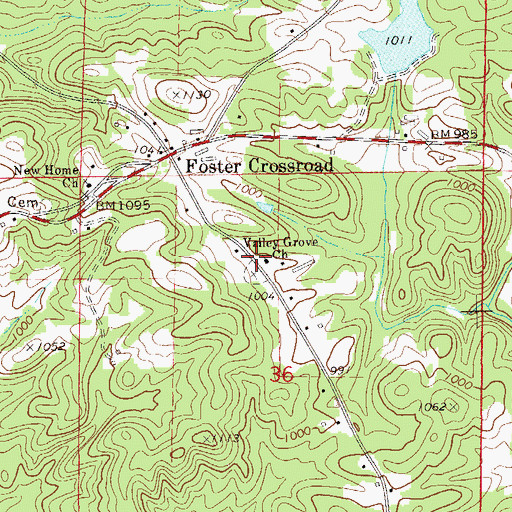 Topographic Map of Valley Grove Church, AL