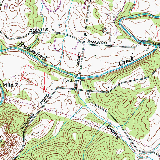 Topographic Map of Ewing Hollow, TN