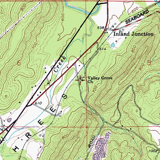 Topographic Map of Valley Grove Church, AL