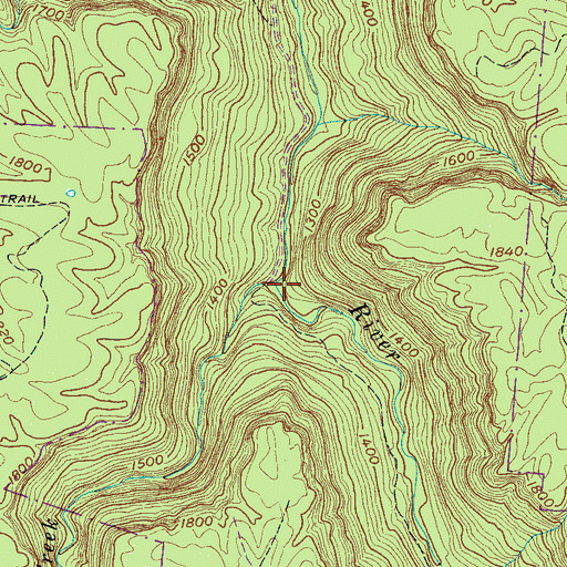 Topographic Map of Fall Creek, TN