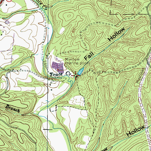 Topographic Map of Fall Hollow, TN