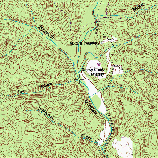 Topographic Map of Fall Hollow, TN