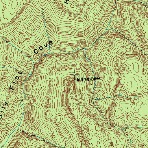 Topographic Map of Falling Cliff, TN