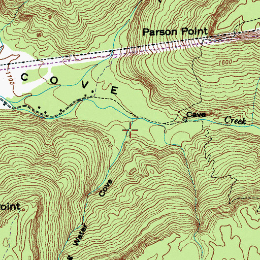 Topographic Map of Falling Water Cove, TN