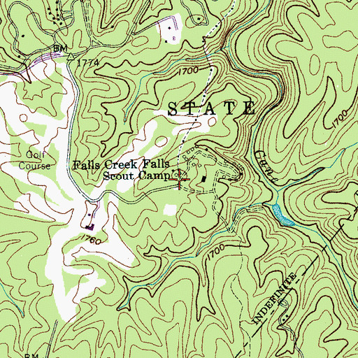 Topographic Map of Group Camp 1, TN