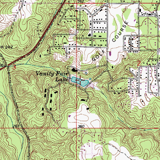 Topographic Map of Vanity Fair Lake, AL