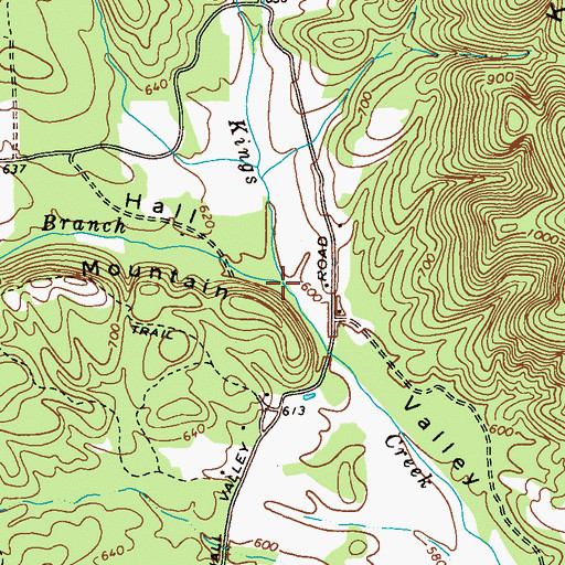 Topographic Map of Vanns Branch, AL