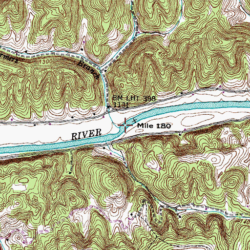 Topographic Map of Farmers Branch, TN