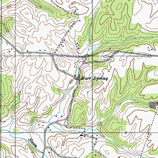 Topographic Map of Farr Spring, TN