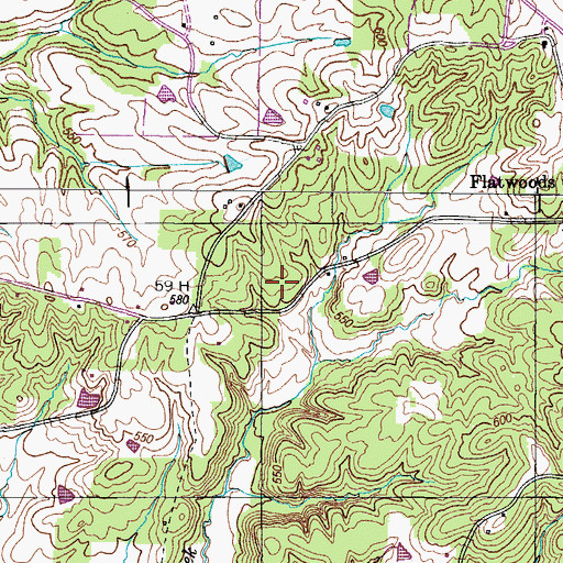 Topographic Map of Farris School, TN