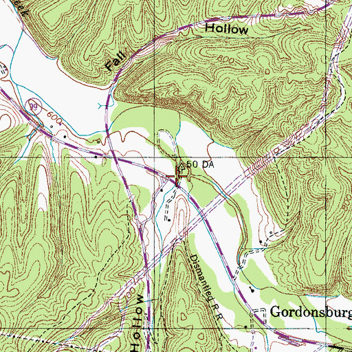 Topographic Map of Faucette Hollow, TN