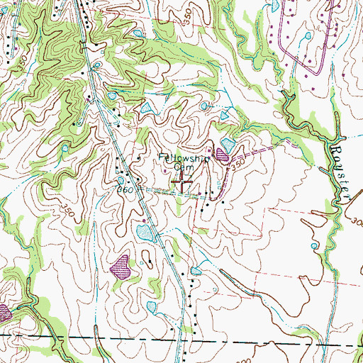 Topographic Map of Quito Memorial Cemetery, TN