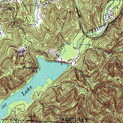 Topographic Map of Fern Lake, TN
