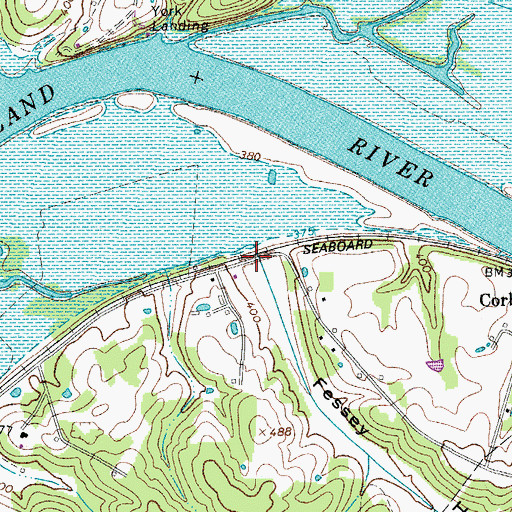 Topographic Map of Fessey Hollow, TN