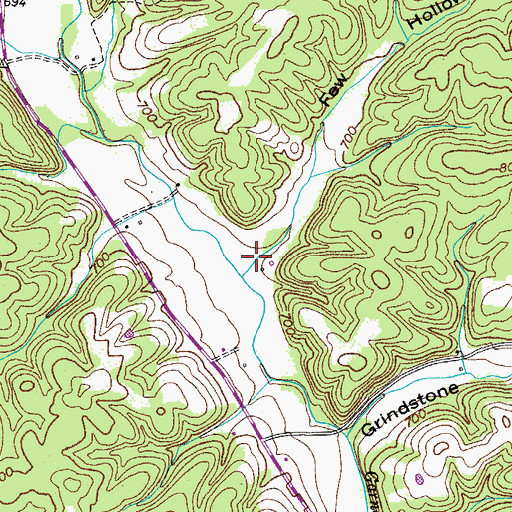 Topographic Map of Few Hollow, TN