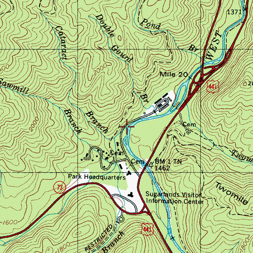 Topographic Map of Fighting Creek, TN