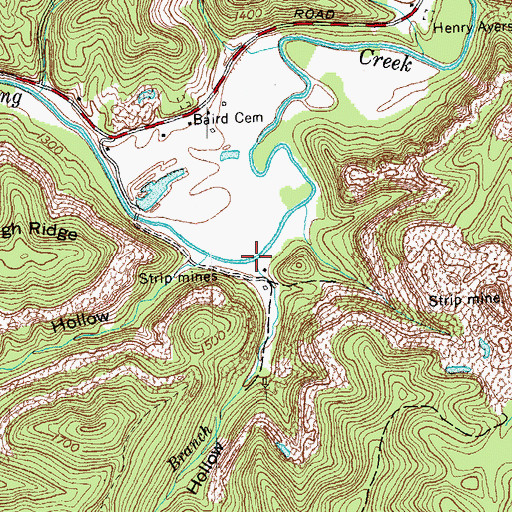 Topographic Map of Fire Branch, TN