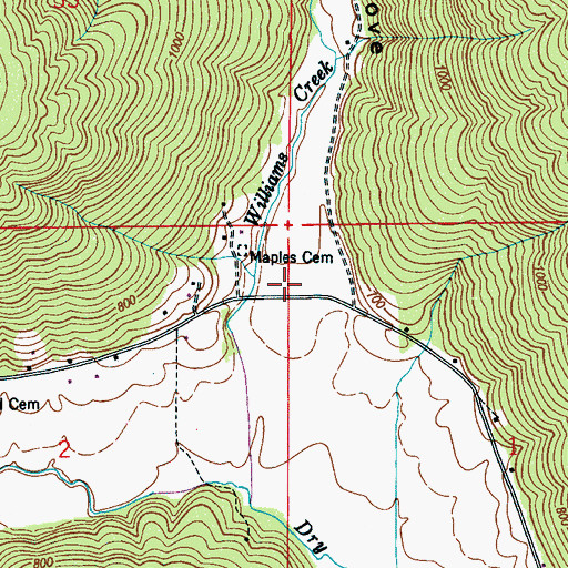 Topographic Map of Vaught Cove, AL