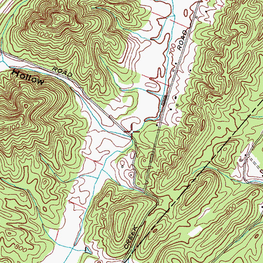 Topographic Map of Fisher Hollow, TN