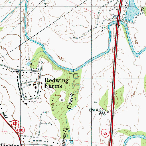 Topographic Map of Fivemile Creek, TN