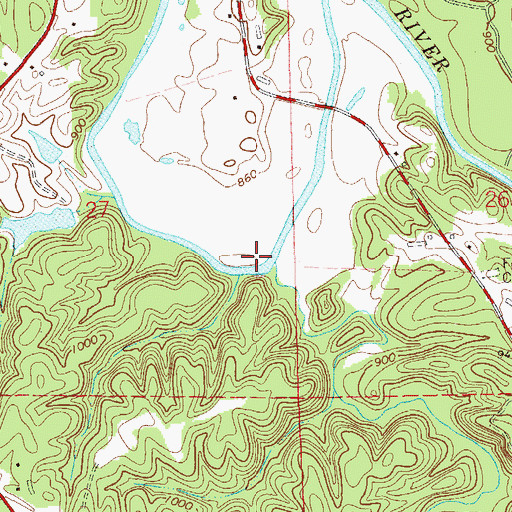 Topographic Map of Verdin Creek, AL