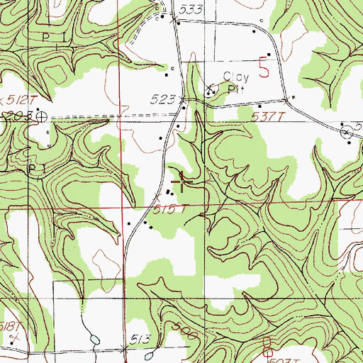 Topographic Map of Vermont School, AL