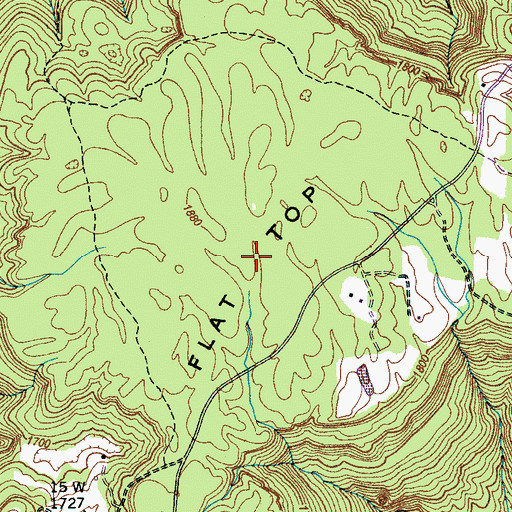 Topographic Map of Flat Top, TN