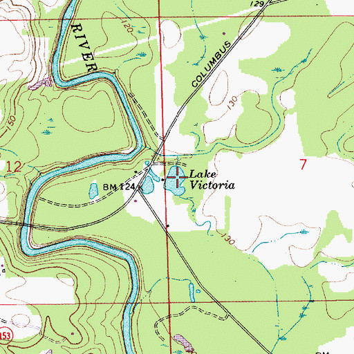 Topographic Map of Lake Victoria, AL