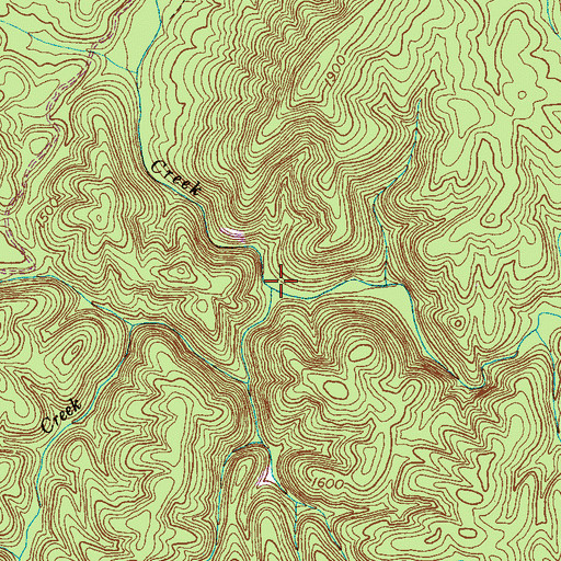 Topographic Map of Flemmings Creek, TN