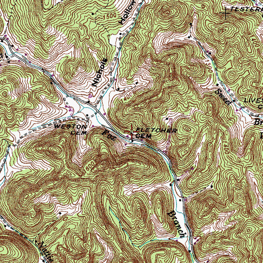 Topographic Map of Fletcher Cemetery, TN