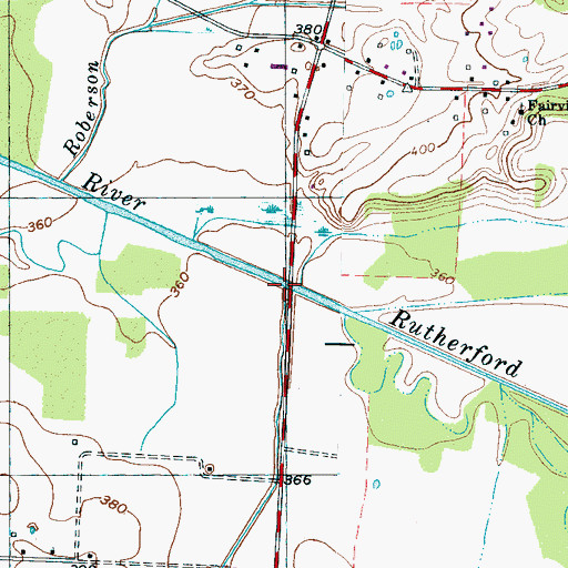 Topographic Map of Flippen Creek, TN