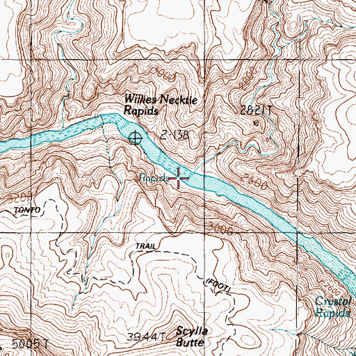 Topographic Map of Tuna Creek, AZ