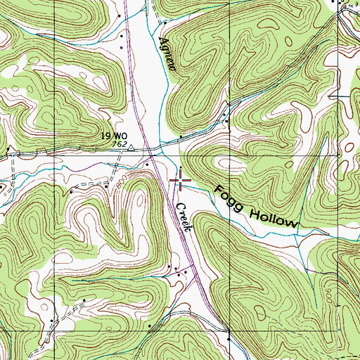 Topographic Map of Fogg Hollow, TN