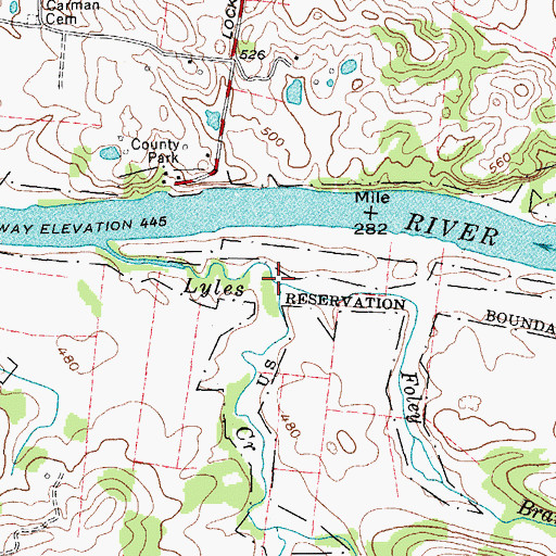 Topographic Map of Foley Branch, TN