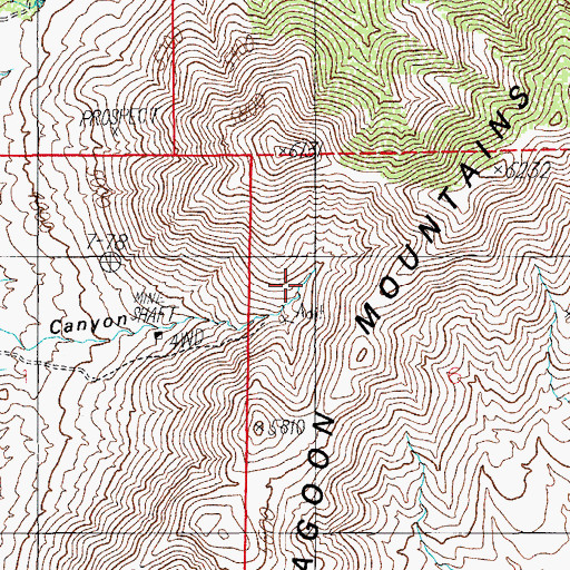 Topographic Map of Tungsten King Mine, AZ