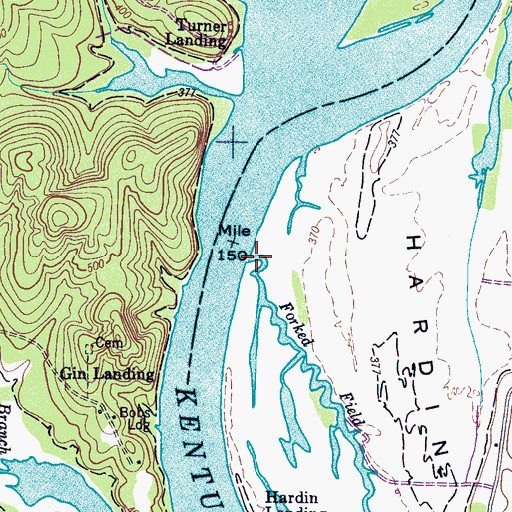 Topographic Map of Forked Field Slough, TN