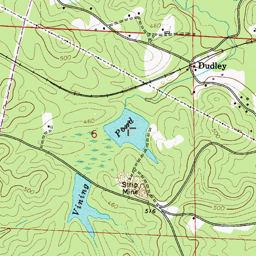 Topographic Map of Vining Pond, AL