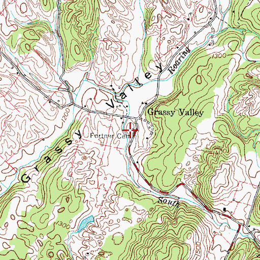 Topographic Map of Fortner Cemetery, TN