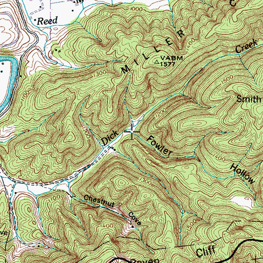 Topographic Map of Fowler Hollow, TN