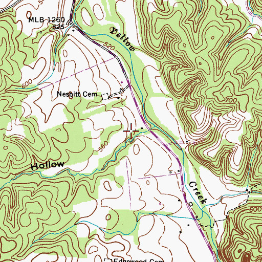 Topographic Map of Fowler Hollow, TN
