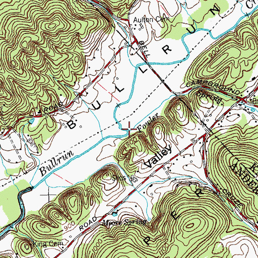 Topographic Map of Fowler Spring Branch, TN