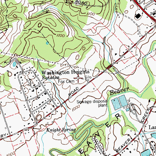 Topographic Map of Fox Cemetery, TN