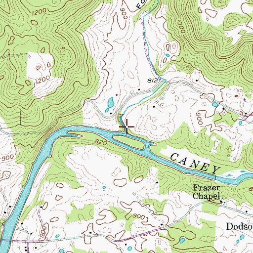 Topographic Map of Fox Hollow, TN