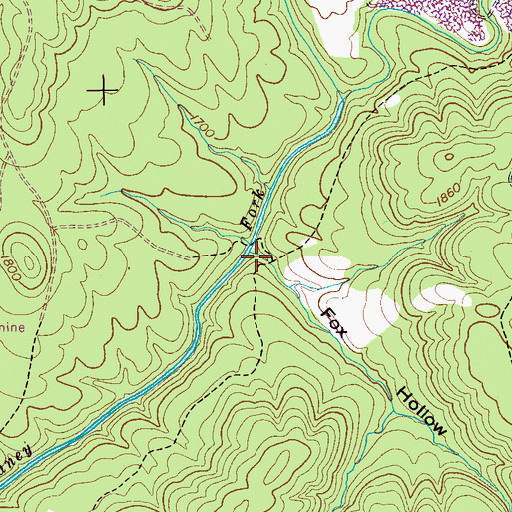 Topographic Map of Fox Hollow, TN