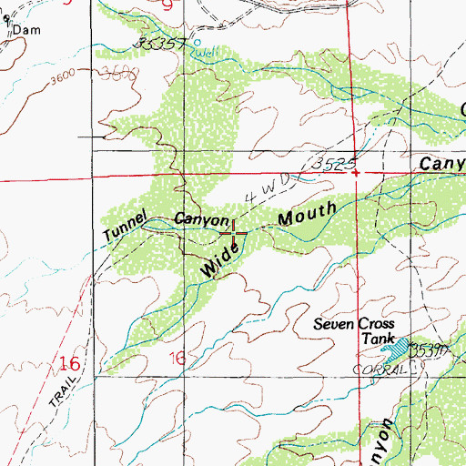 Topographic Map of Tunnel Canyon, AZ