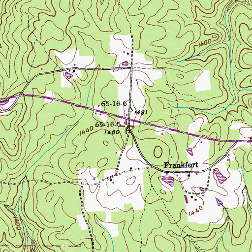 Topographic Map of Frankfort School, TN