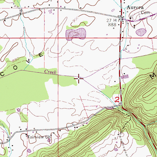 Topographic Map of Wade Creek, AL