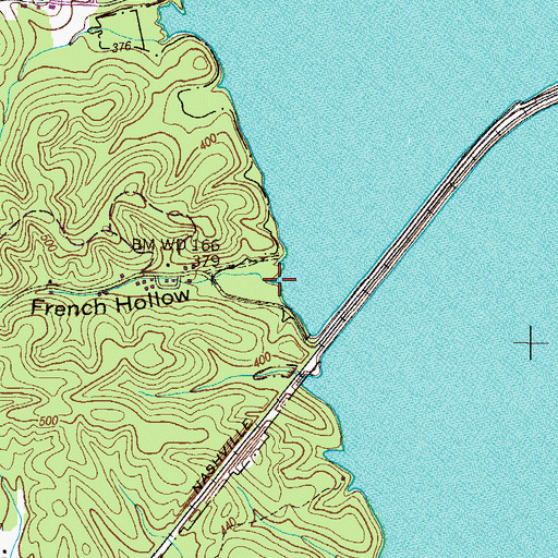 Topographic Map of French Hollow, TN